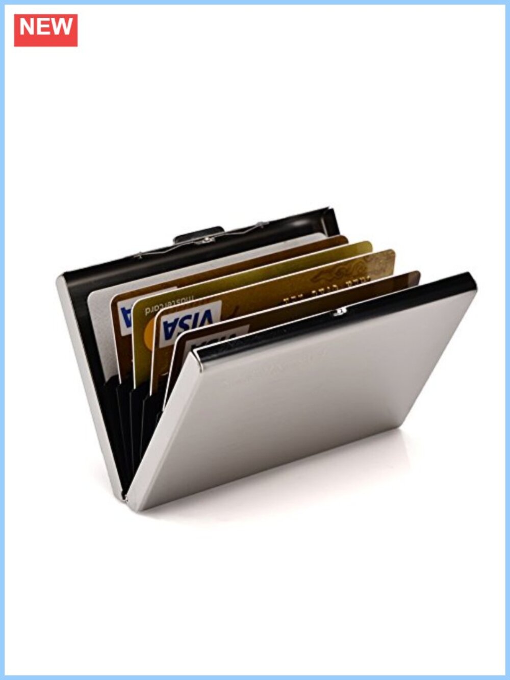 RFID Blocking Stainless Steel Credit Card Holder Wallet Slim Card Case
